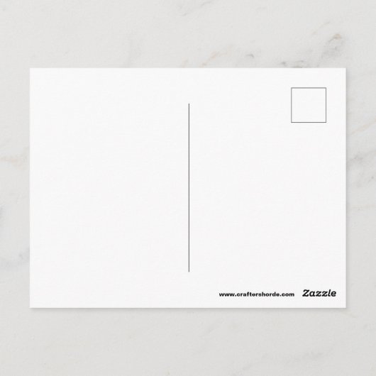 Carte Postale Deux hobbies différents (Dos)