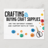 Carte Postale Deux hobbies différents (Devant)