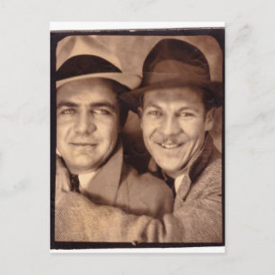 Carte Postale Deux Hommes Dans La Cabine Photo 1933