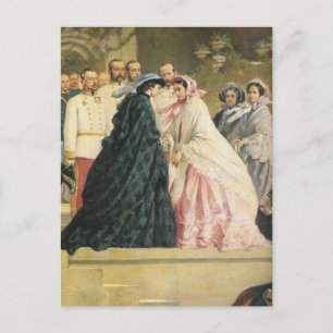 Carte Postale Deux impératrices rencontrent (SISSI & CHARLOTTE)