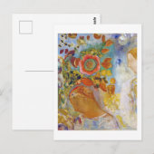 Carte Postale Deux jeunes filles parmi les fleurs, Redon (Devant / Derrière)