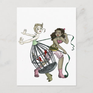 Carte Postale Deux Jolies Oiseaux