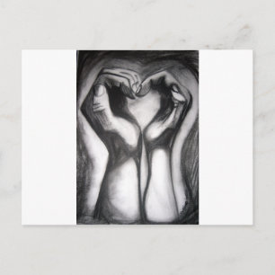 Carte Postale deux mains - un coeur