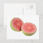 Carte Postale Deux moitiés de goyave rose (Devant / Derrière)