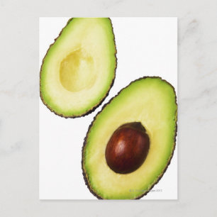 Carte Postale Deux moitiés d'un avocat, sur blanc