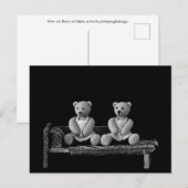 Carte Postale Deux Nounours (Devant / Derrière)