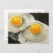 CARTE POSTALE DEUX OEUFS RÉALISME ARTWORK (Devant / Derrière)