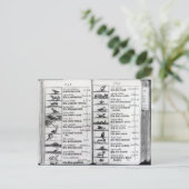 Carte Postale Deux pages de 'Orbis Sensualium Pictus' (Debout devant)