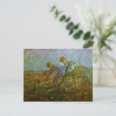Carte Postale Deux Paysans creusant, Van Gogh Fine Art (Debout devant)