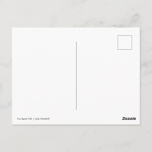 Carte Postale Deux Peinture de Poisson (Dos)