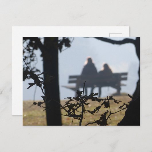 Carte Postale Deux personnes assis sur un banc do-it-yourself ca (Devant / Derrière)