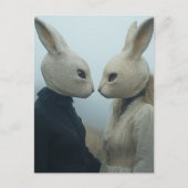 Carte Postale Deux personnes dans des masques de lapin (Devant)