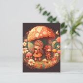 Carte Postale Deux petites filles elfes mignonnes (Debout devant)