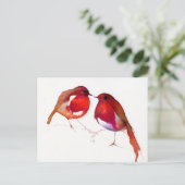 Carte Postale Deux petits oiseaux d'encre 2014 (Debout devant)