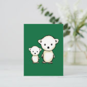 Carte Postale Deux Petits Ours Polaires (Debout devant)