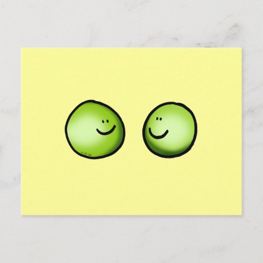 Carte Postale Deux petits pois (Devant)