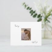 Carte Postale Deux photos Mariage Merci de message (Debout devant)