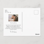 Carte Postale Deux photos Mariage Merci de message (Dos)