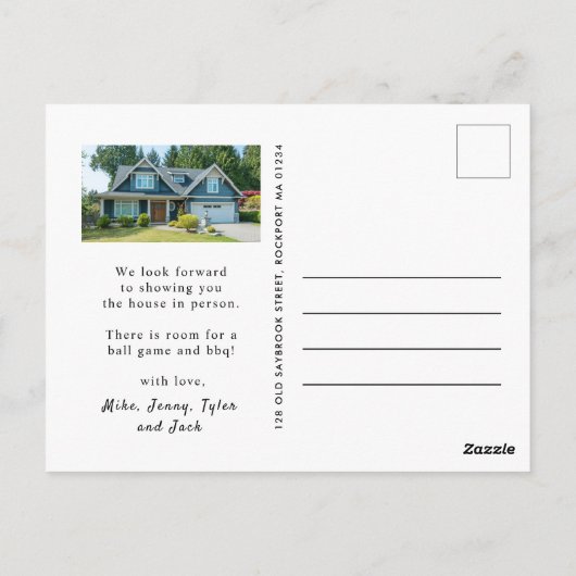 Carte Postale Deux photos que nous avons déplacé Script Changeme (Dos)