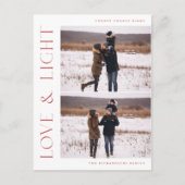 Carte Postale Deux photos vacances de Noël en famille (Devant)