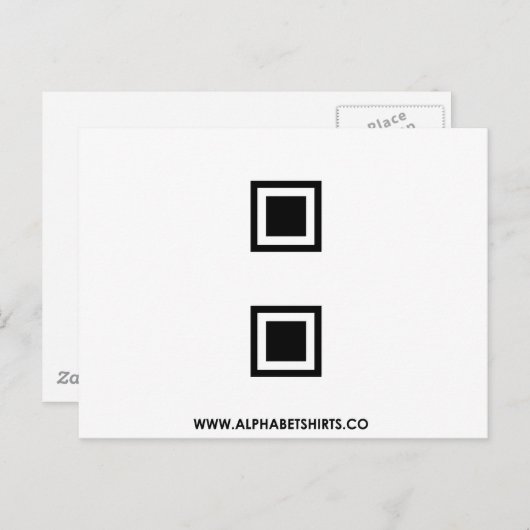 Carte Postale Deux points noirs (Devant / Derrière)