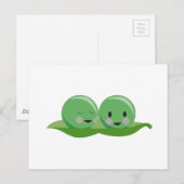 Carte Postale Deux pois (Devant / Derrière)