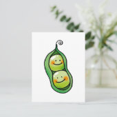 Carte Postale Deux pois dans un gousse (Debout devant)