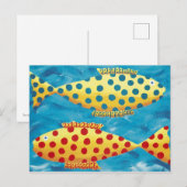 Carte Postale Deux poissons tachetés peinture (Devant / Derrière)