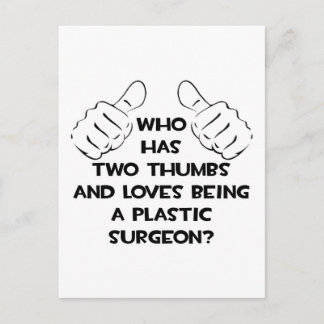 Carte Postale Deux pouces .. Chirurgien plasticien