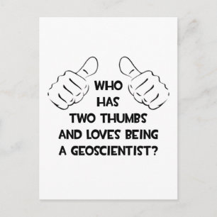 Carte Postale Deux pouces et des amours Être un géoscientifique