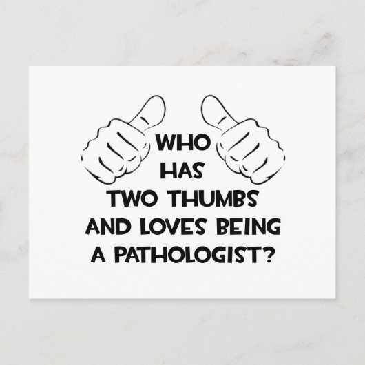 Carte Postale Deux pouces et des amours Être un pathologiste (Devant)