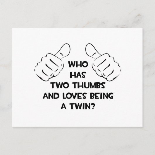 Carte Postale Deux pouces .. Twin (Devant)