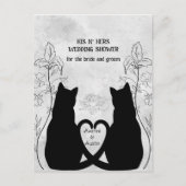 Carte Postale Deux Queues De Chats Noirs Entouraient Ses Hauteur (Devant)