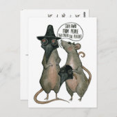 Carte Postale deux rats sauvages (Devant / Derrière)