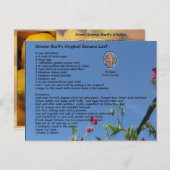 Carte Postale Deux recettes de dessert (Devant / Derrière)