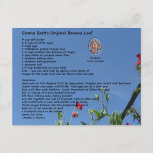 Carte Postale Deux recettes de dessert