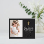 Carte Postale Deux Remerciements de Première Communion Photo Cro (Debout devant)