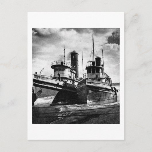 Carte Postale Deux remorqueurs (Devant)