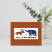 CARTE POSTALE DEUX SACS AÉRIENS STANDARD DÉMOCRAT (Debout devant)