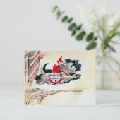 Carte Postale Deux Scotties (Debout devant)