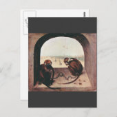 Carte Postale Deux singes de Pierre Bruegel (Devant / Derrière)