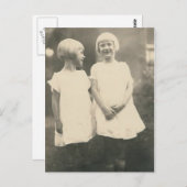 Carte Postale Deux soeurs blondes (Devant / Derrière)