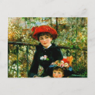 Carte Postale Deux Soeurs (En Terrasse) de Pierre Renoir