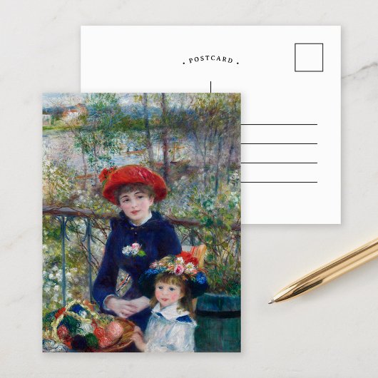 Carte Postale Deux Sœurs (sur la terrasse) | Renoir