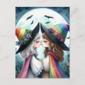 Carte Postale Deux sorcières Kiss Pride série (Devant)