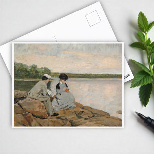 Carte Postale Deux sur la plage, Arvid Liljelund