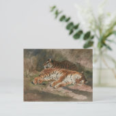 Carte Postale Deux tigres recyclés (1887) (Debout devant)