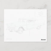 Carte postale Deux tons bleu et blanc Chevy Bel Ai (Dos)