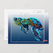 Carte Postale Deux tortues (Devant / Derrière)