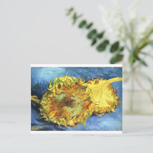 Carte Postale Deux tournesols coupés - Vincent Van Gogh (Debout devant)